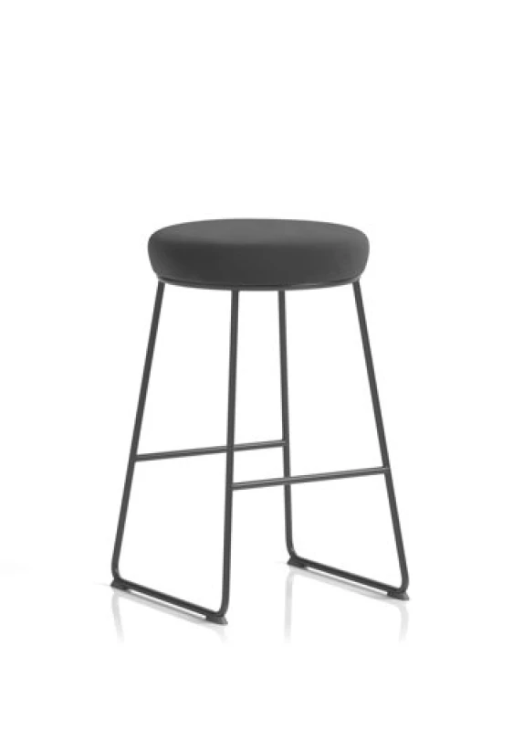 Image of Turin Turin Stool Black Frame Black Seat Pad TN01BLK