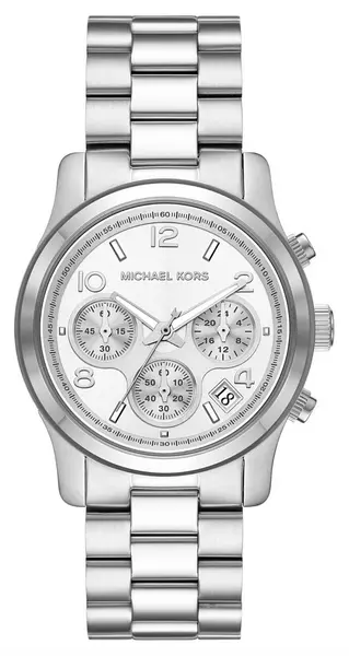 Image of Michael Kors MK7325 Womens Runway Silver Chrono Dial Watch
