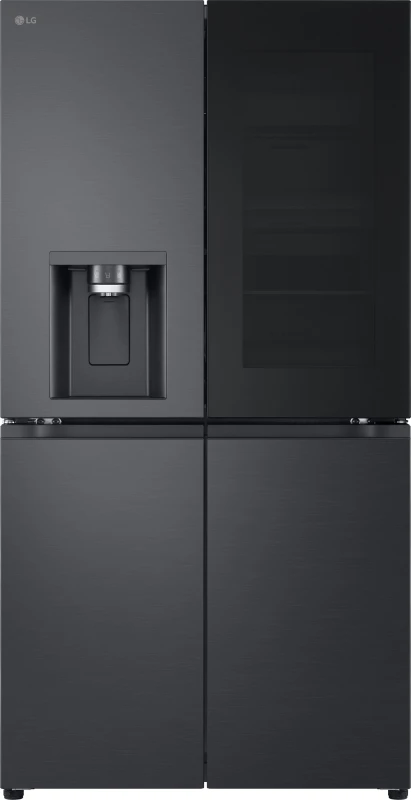 Image of LG InstaView GMG96CRAFT Total No Frost American Fridge Freezer - Essence Black Steel - E Rated