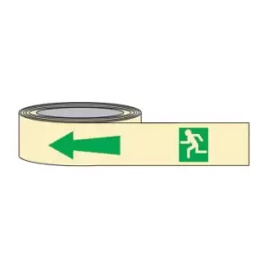 Image of 80mm x 10m Man Arrow Right Photoluminescent Tape
