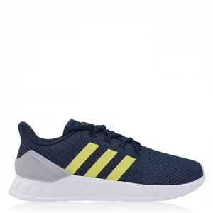 Image of adidas Questar Flow Junior Trainers - Navy/Yellow