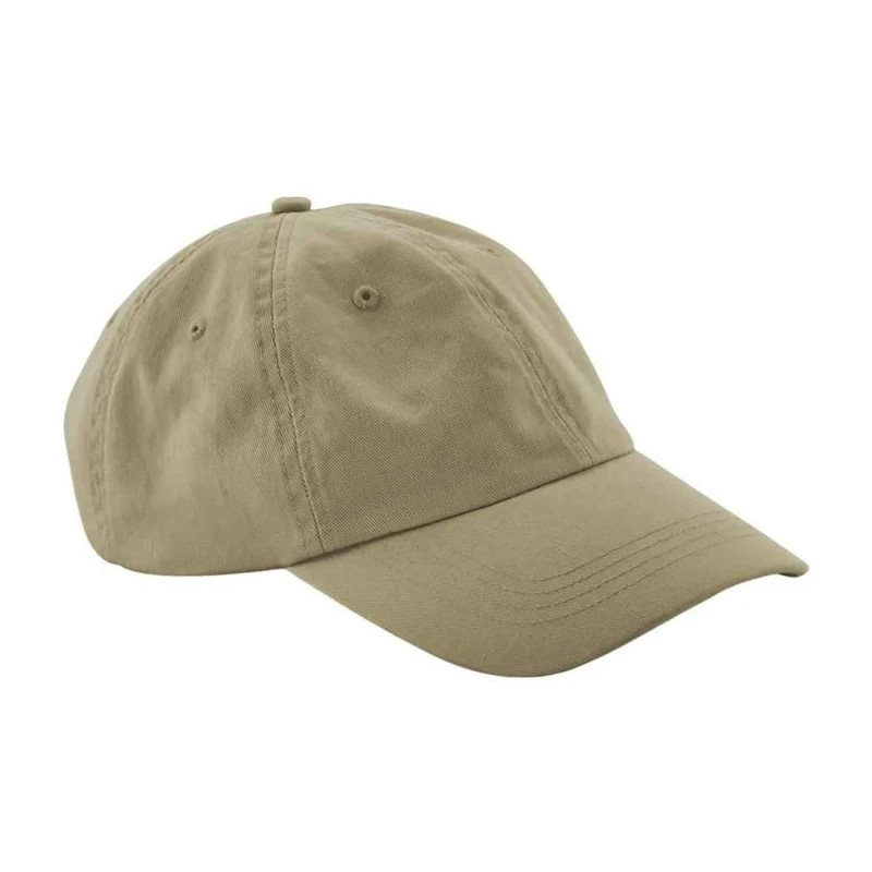 Image of Beechfield Beechfield Men 6 Panel Low Profile Dad Hat in Light Brown Light Brown One Size Male 5063693810474