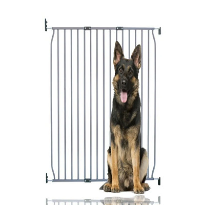 Image of Bettacare Extra Tall Eco Screw Fit Pet Gate, Grey, 100Cm - 110Cm, Extra Tall Gate 100Cm In Height, Screw Fitted Dog Gate