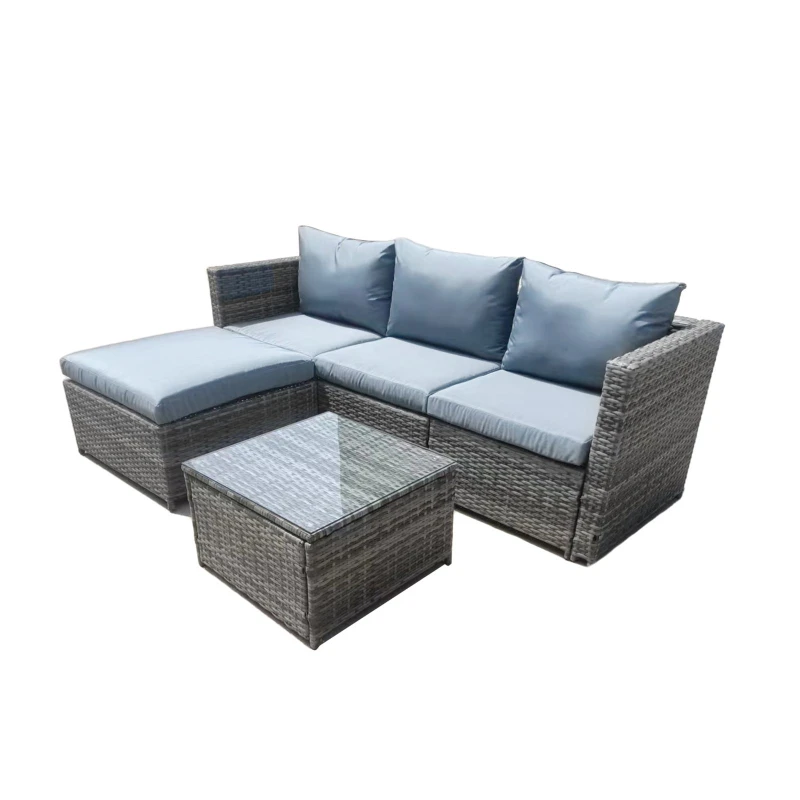 Image of Furniture One Corduroy Massage Manual Reclining Sofa Suite - 3+2 Seater Sofa Set, Grey A1347-UK-AL-AM