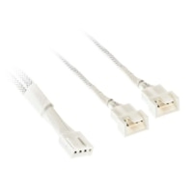 Image of Kolink 1-2 PWM Braided White Splitter Cable - 35cm