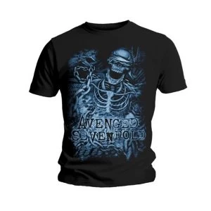 Image of Avenged Sevenfold - Chained Skeleton Unisex Medium T-Shirt - Black