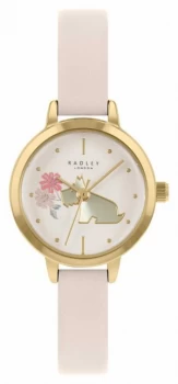Image of Radley Womens Cream Leather Strap Cream Dog Motif Dial Watch