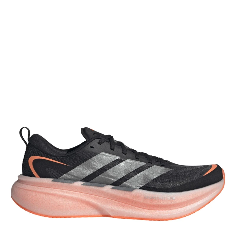 Image of adidas Supernova Glide Mens Running Shoes Black/Orange male 12 (47.3)