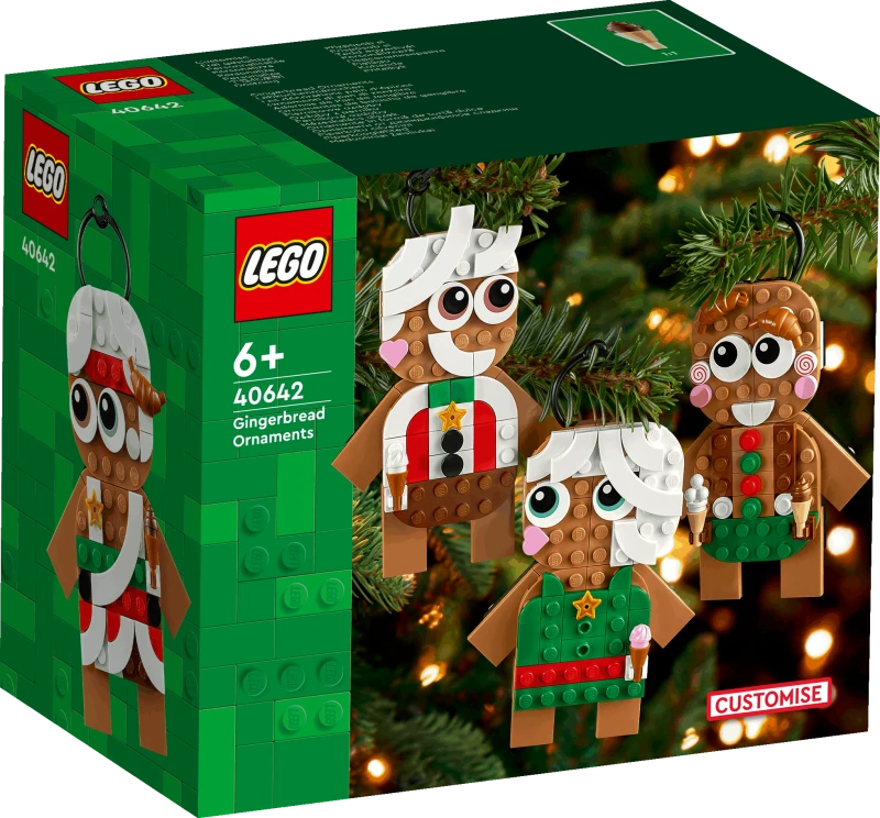 Image of Curious Minds Lego Christmas 40642 Gingerbread Ornaments Seasonal Playset for Age 6+