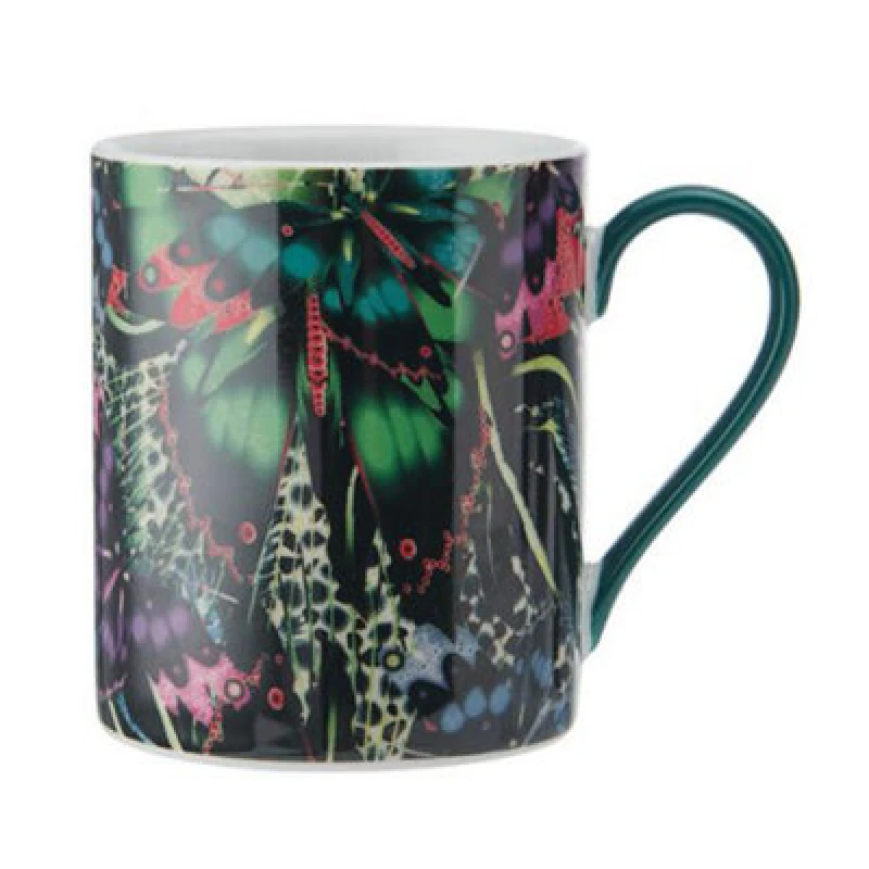 Image of Mikasa Sarah Arnett Porcelain Mug, 350ml Butterfly Print Black unisex