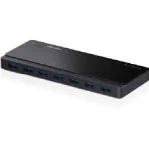 Image of TP-LINK UH700 7-Port USB 3.0 Hub with UK Power Adaptor and 1m USB 3.0 Cable Black