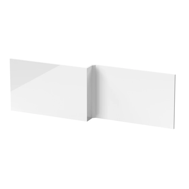 Image of Balterley Gloss White L Shape Shower Bath MDF Front Panel 1700mm White unisex
