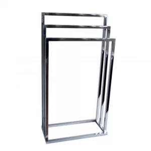 Image of Chrome 3 Tier Free Standing Towel Rack