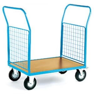 Image of GPC Platform Truck with 2 Mesh Ends Blue Capacity: 500L 4 Castors 700mm x 1050mm x 1000mm