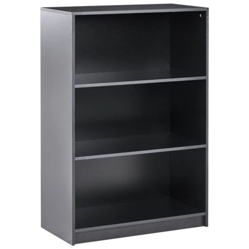 Image of Beliani 3 Tier Bookcase Zehna 117cm Black