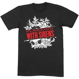 Image of Sleeping With Sirens - Floral Unisex Medium T-Shirt - Black