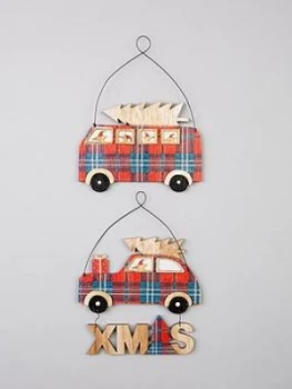 Image of Sass & Belle Set Of 2 Mouse Hanging Tree/Wall Plaques