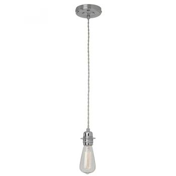 Image of Village At Home Twisted Cord Light Fitting - Chrome