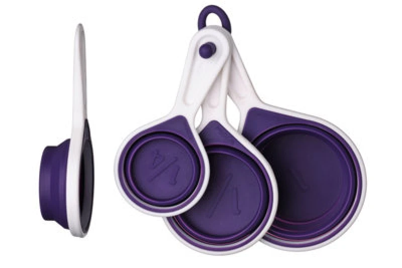 Image of Premier Housewares Set of Four Zing Silicone Measuring Cups Purple