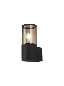 Image of Wall Lamp 1 x E27, IP54, Anthracite, Smoked