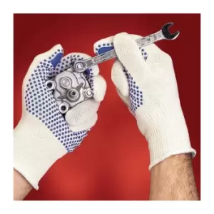 Image of Handschuhe Tiger Paw 76-301 Gr.9 weiß/blau EN 388 PSA II