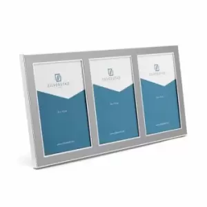 Image of Zilverstad Photo Frame Padua Design Galeria Brushed Aluminium 3 Apertures Each S