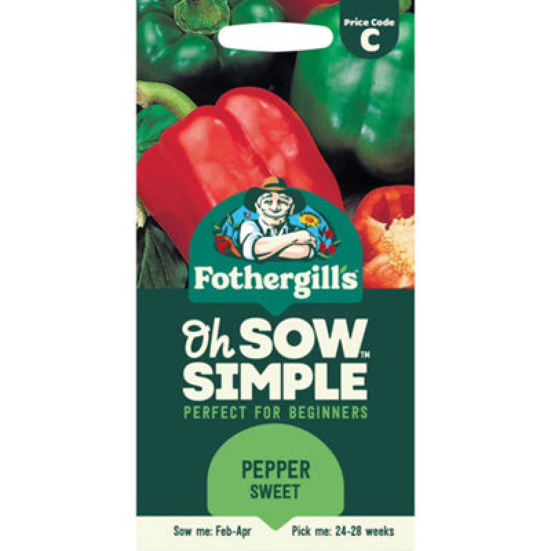 Image of Mr Fothergills Oh Sow Simple Pepper 'california Wonder' Vegetable Seeds