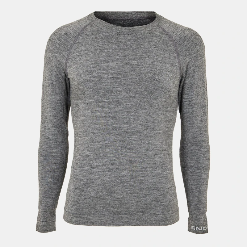 Image of Endura Mens BB ProLS Base Long Sleeve Baselayer Top Grey male M