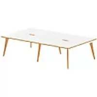 Image of dynamic Computer Desk Oslo OS4P14WHT White 2800 mm x 1600 mm x 730 mm