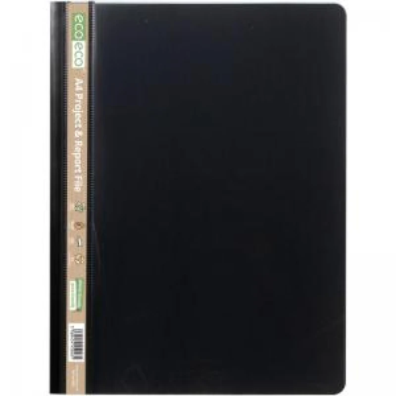Image of Eco Eco 50% Recycled Report A4 File Black eco048-S