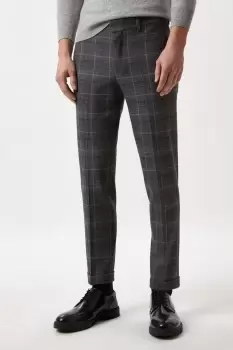 Image of Slim Fit Overchecked Suit trousers