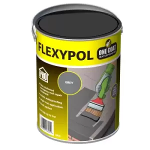 Image of Roof Pro Flexypol One Coat Grey Roofing Waterproofer, 5L
