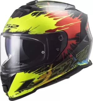 Image of LS2 FF800 Storm Drop Helmet, black-red-yellow, Size S, black-red-yellow, Size S