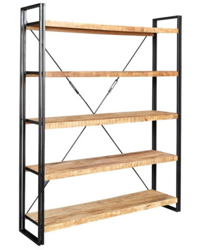 Image of Indian Hub Cosmo Industrial Large Open Bookcase