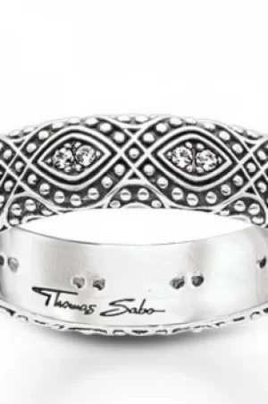 Image of Ladies Thomas Sabo Sterling Silver Size I.5 Ethno Ornamentation Ring TR2092-643-14-48