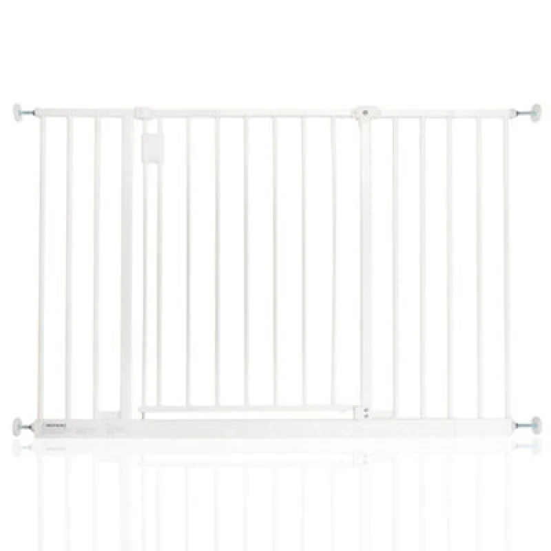 Image of Safetots Extra Wide Hallway Gate, 109Cm - 115Cm, White, Pressure Fit Baby Gate For Hallways And Wide Spaces