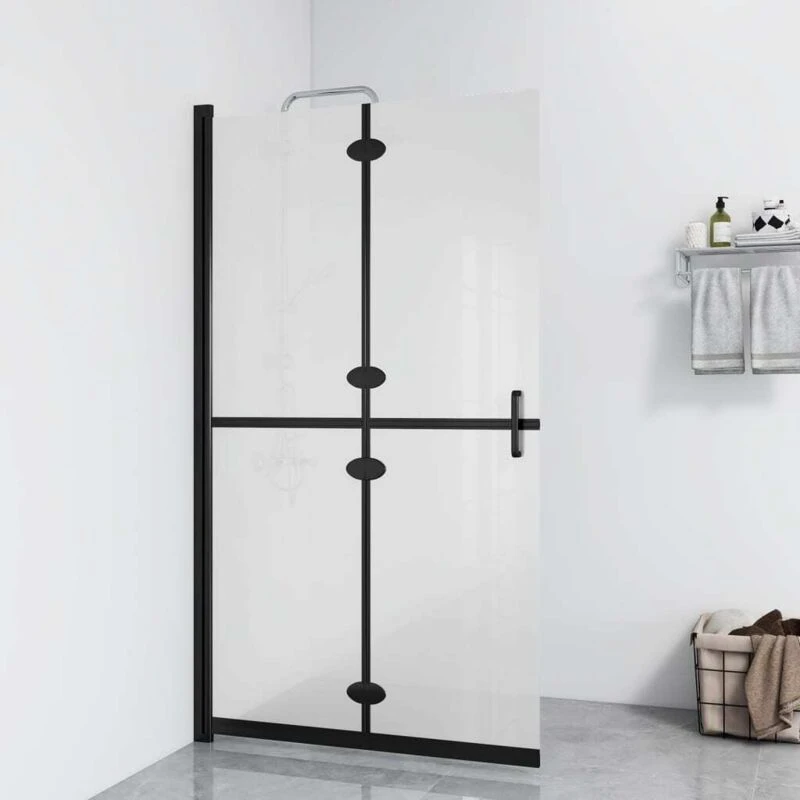 Image of VIDAXL Vidaxl - Foldable Walk-in Shower Wall Frosted esg Glass 90x190cm 8720286640289