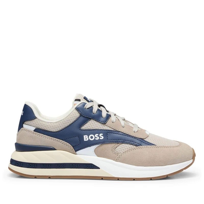 Image of Boss Kurt Runn Trainers Beige male UK 6