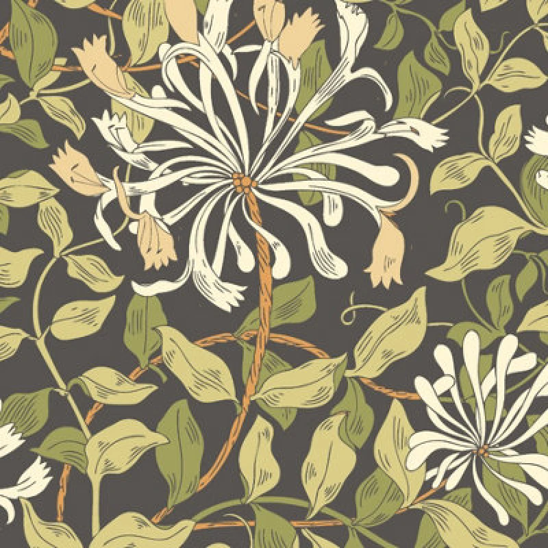 Image of Hoopla Walls Honeysuckle Leaf Trail Chalkboard Smooth Matt Wallpaper