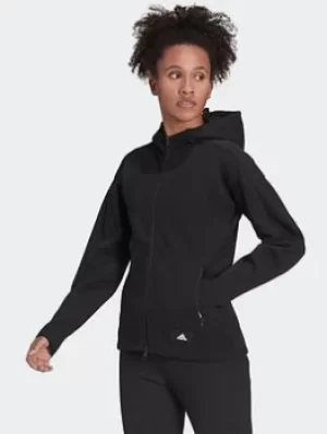 Image of adidas Sportswear Mission Victory Full-zip Hoodie, Black, Size S, Women