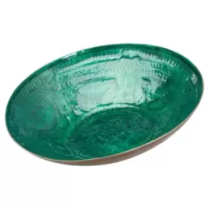 Image of Aztec Collection Brass Embossed Ceramic Dipped Bowl