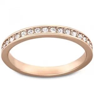 Image of Swarovski Rare Rose Gold Tone White Crystal Channel Half Eternity...