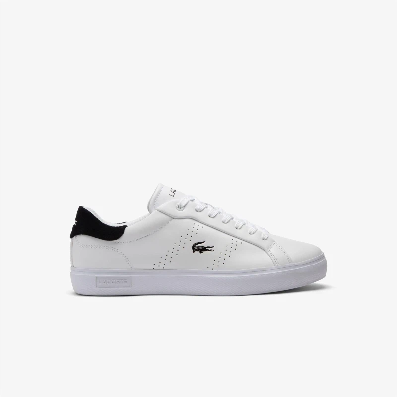 Image of Lacoste Powercourt 2.0 Trainers White Black male UK 7.5