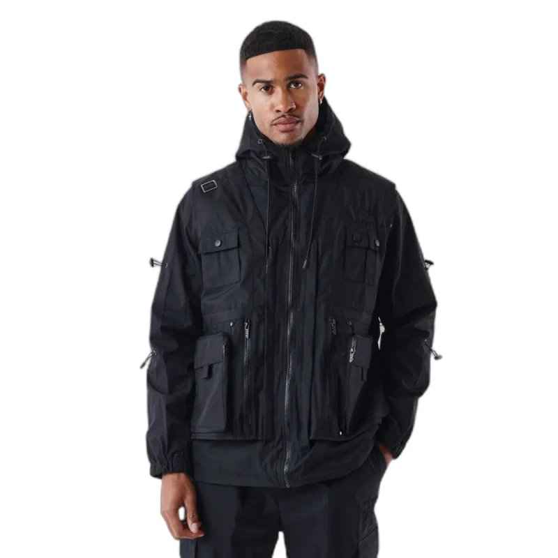 Image of Project X Paris 3-in-1 technical hooded jacket Project X Paris Kalash Noir Male L