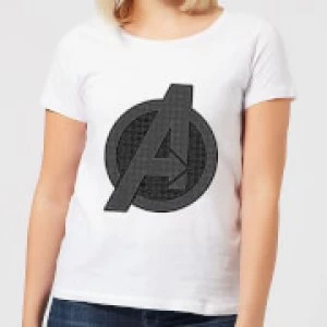 Image of Avengers Endgame Iconic Logo Womens T-Shirt - White - L