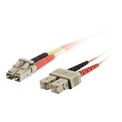 Image of C2G 2m LC/SC LSZH Duplex 50/125 Multimode Fibre Patch Cable - Orange