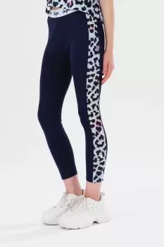 Image of HYPE GIRLS NAVY ICE LEOPARD LEggINGS