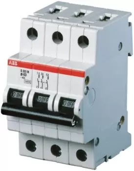 Image of Abb S203Mb16 Mcb, 3 Pole, 16A, 10Ka, B Curve