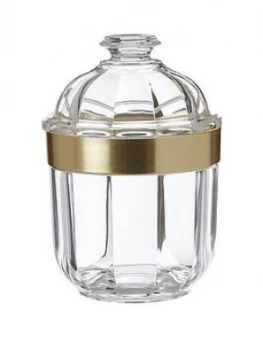 Image of Premier Housewares Small Acrylic Canister With Rose Gold Finish