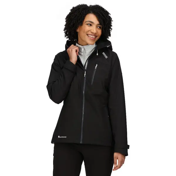 Image of Regatta Womens Britedale Waterproof Shell Jacket Coat 12 - Bust 36' (92cm) Black RWW388-800-12